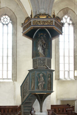 Lutherkanzel in der Andreaskirche | © Fotostudio Ahlhelm, Lutherstadt Eisleben