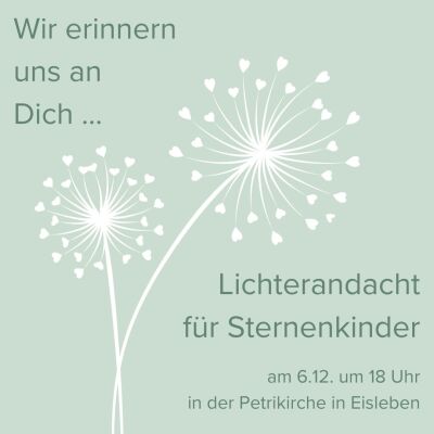 Andacht für Sternenkinder 6.12.2025