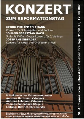 Plakat zum Konzert am 31.10.2025 in Lutherstadt Eisleben | © Thomas Ennenbach