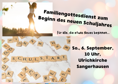 Familiengottesdienst zum Schuljahresbeginn in Sangerhausen