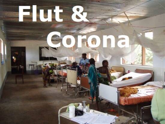 Lugala Flut und Corona