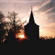 Kirche Welbsleben Sonnenuntergang